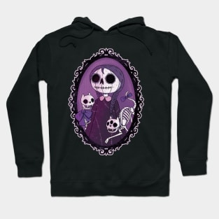 Spooky Portrait Cat Skeletons Hoodie